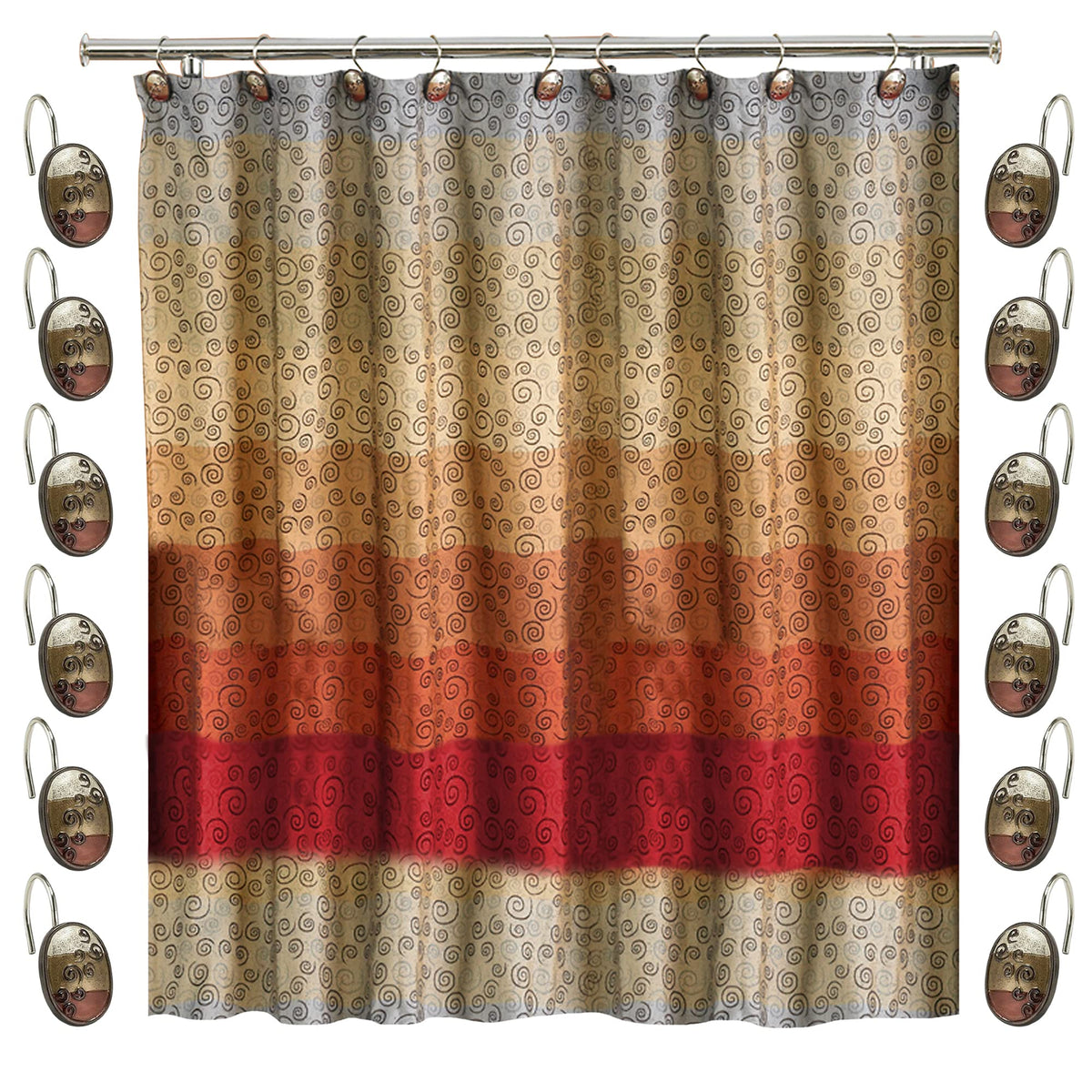 Zahari Home Elegant Rose Classic Luxury Bath Towel Set - 3 Piece Towel Set - Bath Towel, Hand Towel and Wash Towel for Contemporary Bathroom Decor
