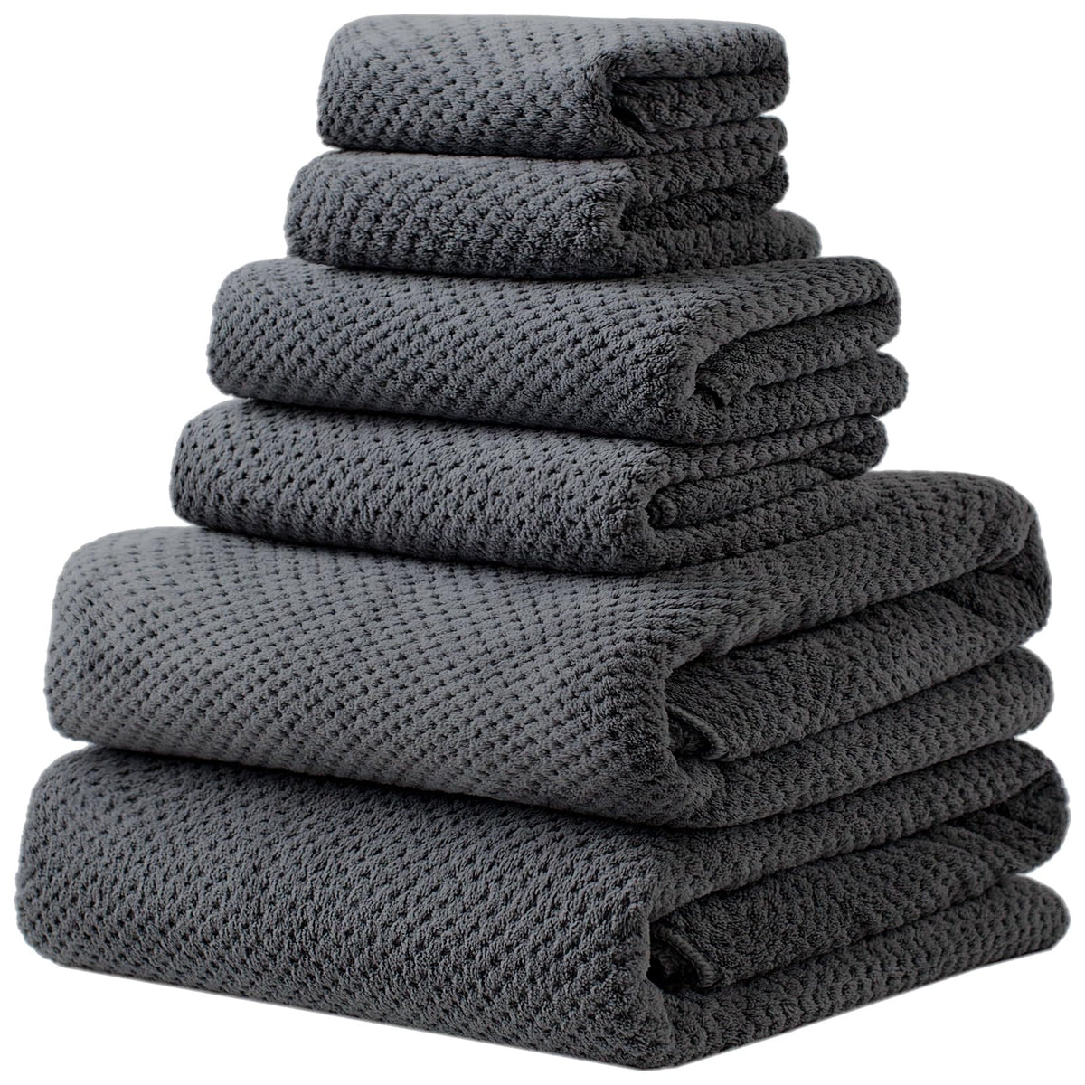 Extra Large Bath Towels Set for Bathroom 30x60 Inches Super Soft Light Weight Quick Dry Microfiber Shower Towels (Beige, 6 Piece)