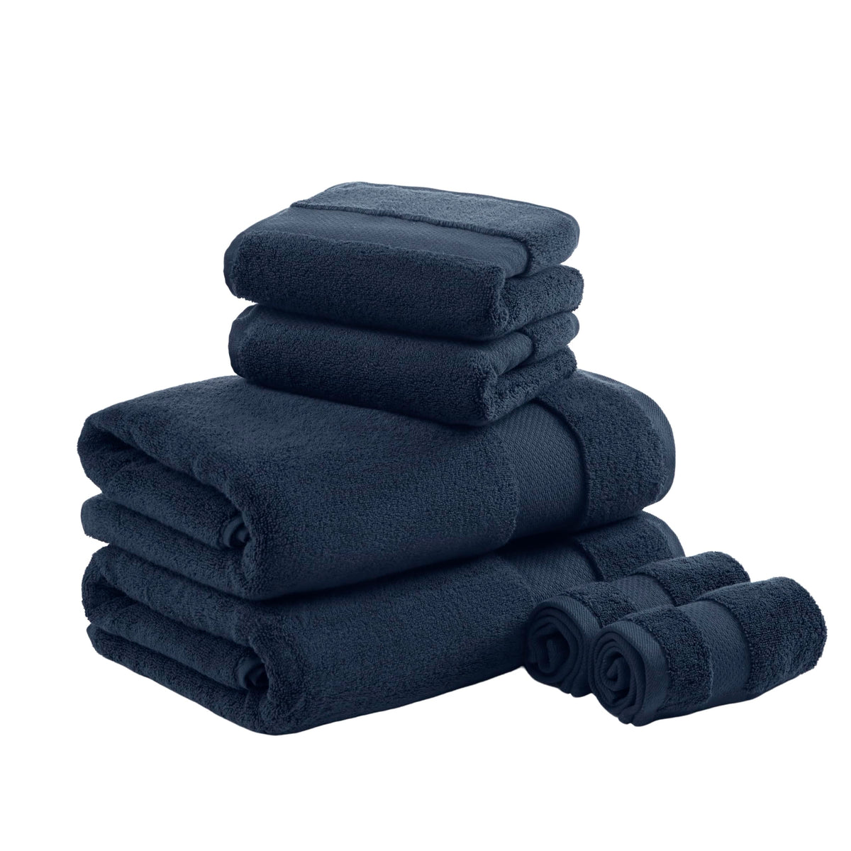 Madison Park 100% Turkish Cotton 600 GSM Bath Towel Set, 6 Piece, Blush