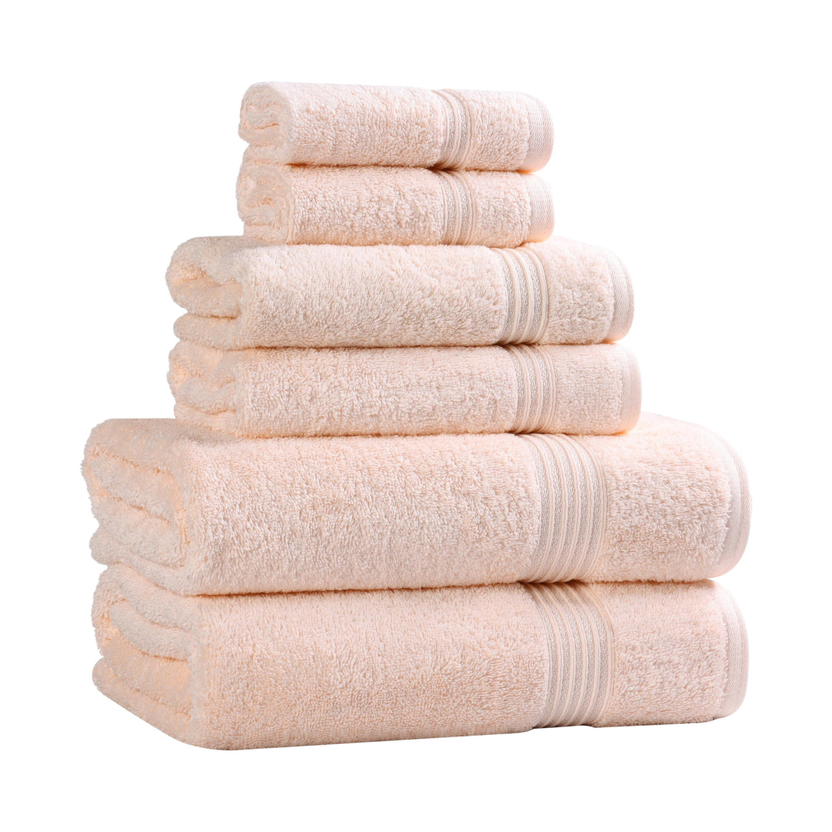 Superior Egyptian Cotton 6-Piece Towel Set, Bathroom Essentials, Towels For Bathroom, Apartment, Airbnb, Guest Bath, Face, Hand, Bath Towels, Washcloths, Absorbent, Fast Drying, Sage