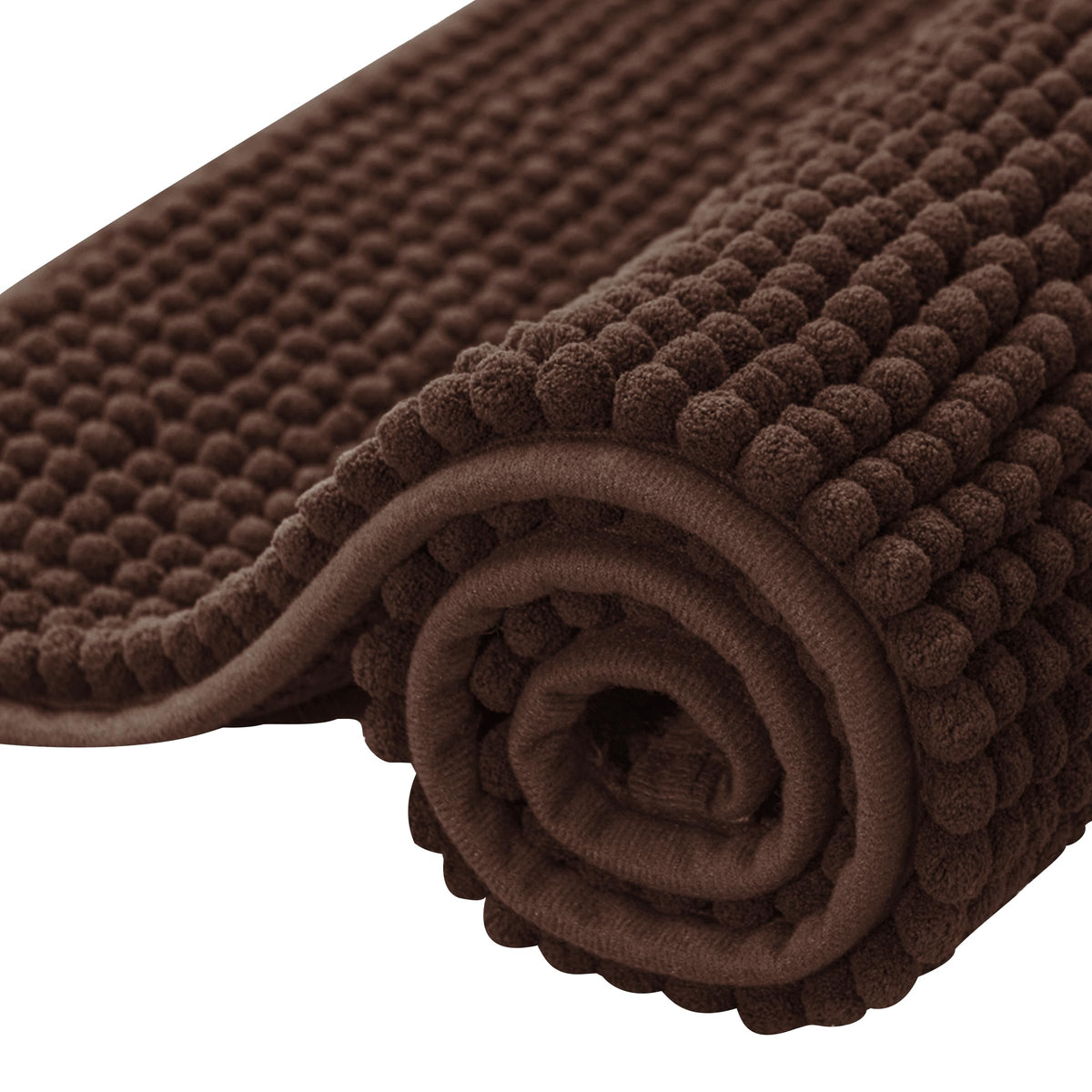 SUBRTEX Bathroom Rugs, 20" x 32" Chenille Bath Rug Soft Short Plush Bath Mat Soft Shower Mat Water Absorbent Shower Mat Quick Dry Machine Washable, Gray