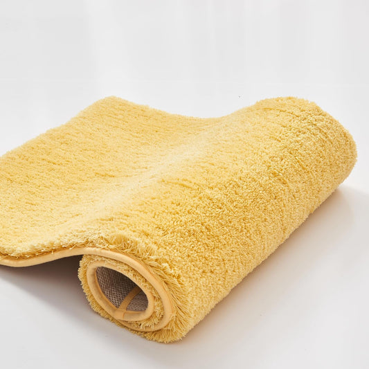 CozeCube Yellow Shaggy Bath Mat 36"x24" Non Slip Washable Rug