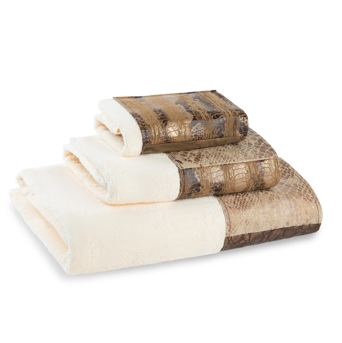 Zahari Home Elegant Rose Classic Luxury Bath Towel Set - 3 Piece Towel Set - Bath Towel, Hand Towel and Wash Towel for Contemporary Bathroom Decor