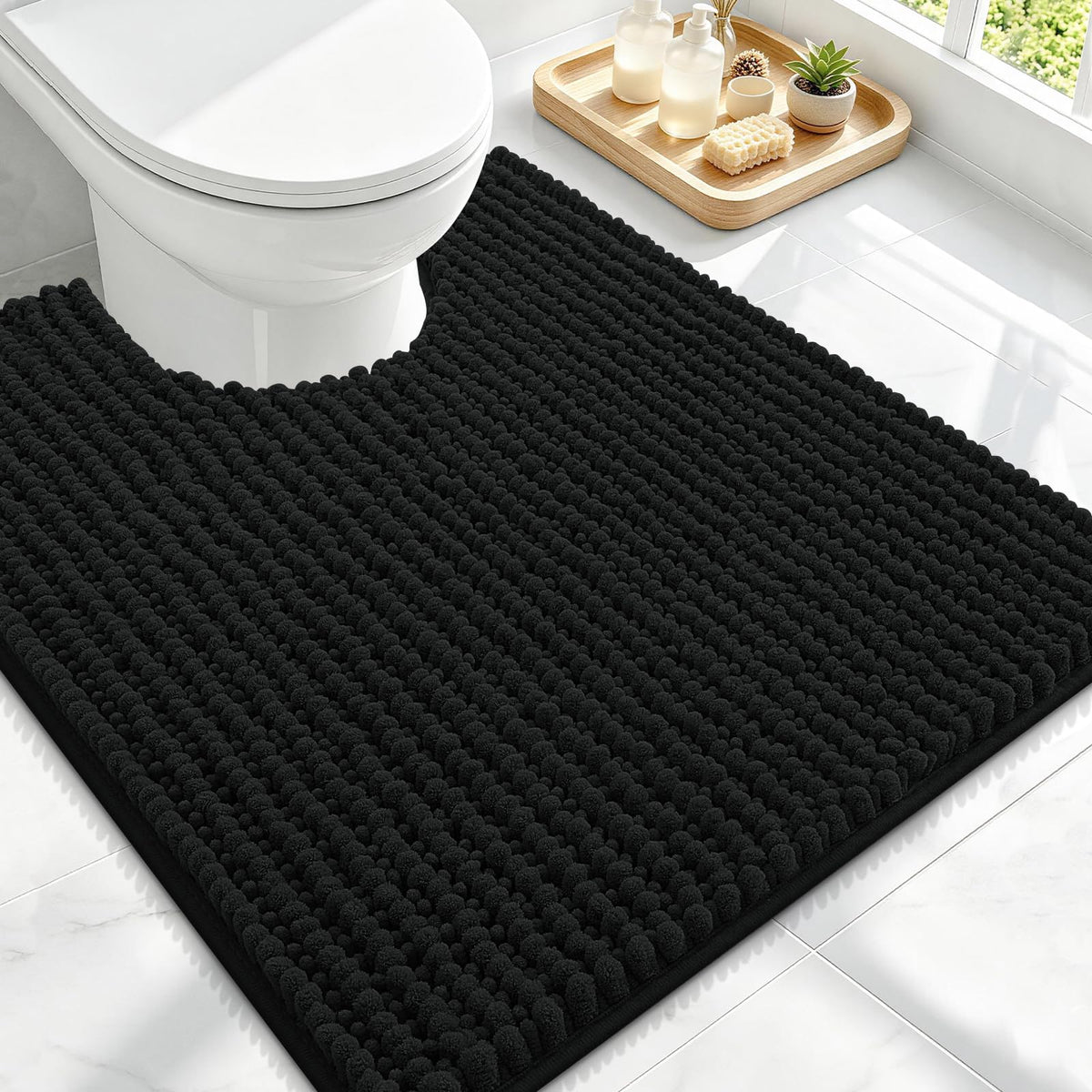 Smiry Thick Bathroom Rugs 30x20, Extra Soft Absorbent Chenille Bath Mat
