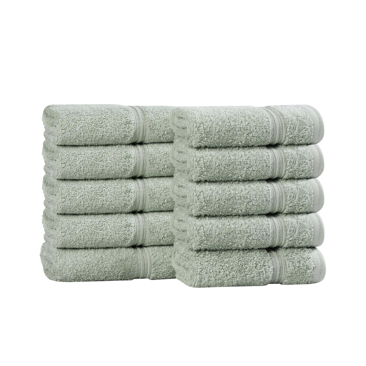 Superior Egyptian Cotton 6-Piece Towel Set, Bathroom Essentials, Towels For Bathroom, Apartment, Airbnb, Guest Bath, Face, Hand, Bath Towels, Washcloths, Absorbent, Fast Drying, Sage