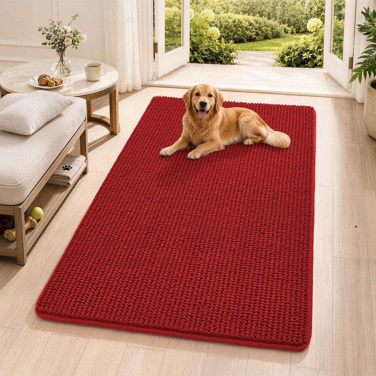 Ophanie Grey Bathroom Rugs 30x20, Soft Chenille Bath Mat, Non Slip Absorbent Quick Dry Light Gray Mats, Machine Washable Thick Small Area Rug Sets,Grip Bathmat for Shower,Toilet,Sink and Indoor Floor
