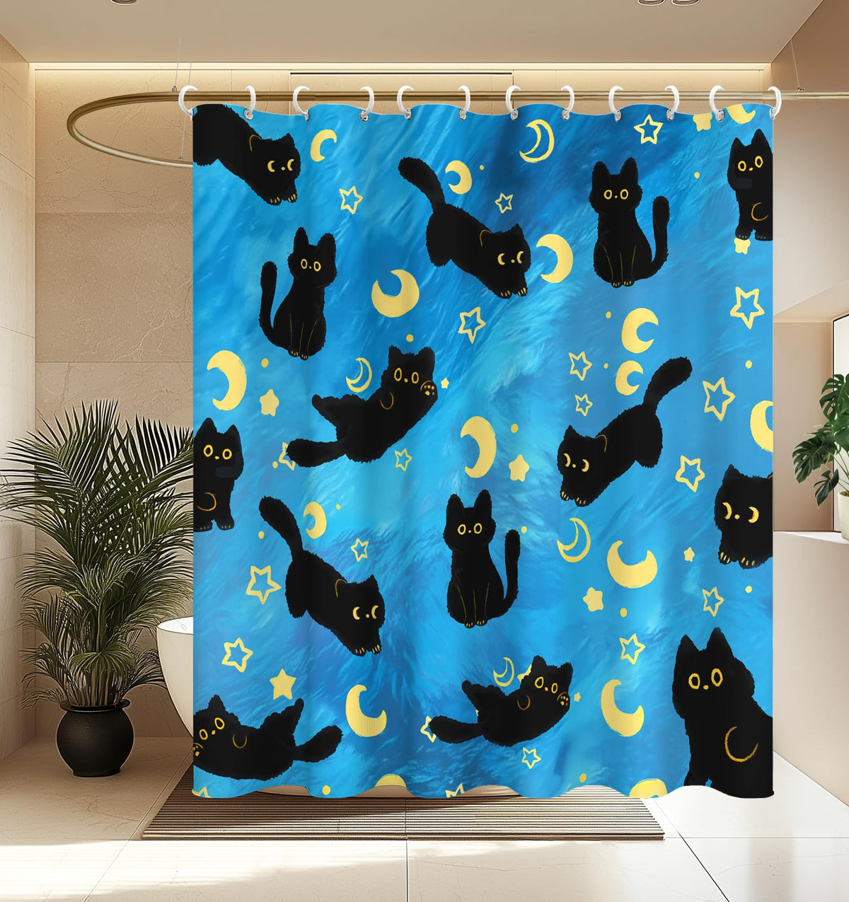 MAMUSE Shower Curtain for Bathroom - Cute Aesthetic Decorative Modern Girly Unique Girls Design Pretty Women Waterproof Fabric Cloth Cortinas de Baño Bathtub 72 x 72 Inch, Leopard Print