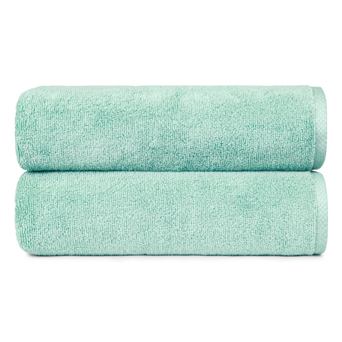 Amazon Basics Lightweight Quick-Dry Hand Towels, 100% Cotton, 28" x 16", Seafoam Green, 8-Pack
