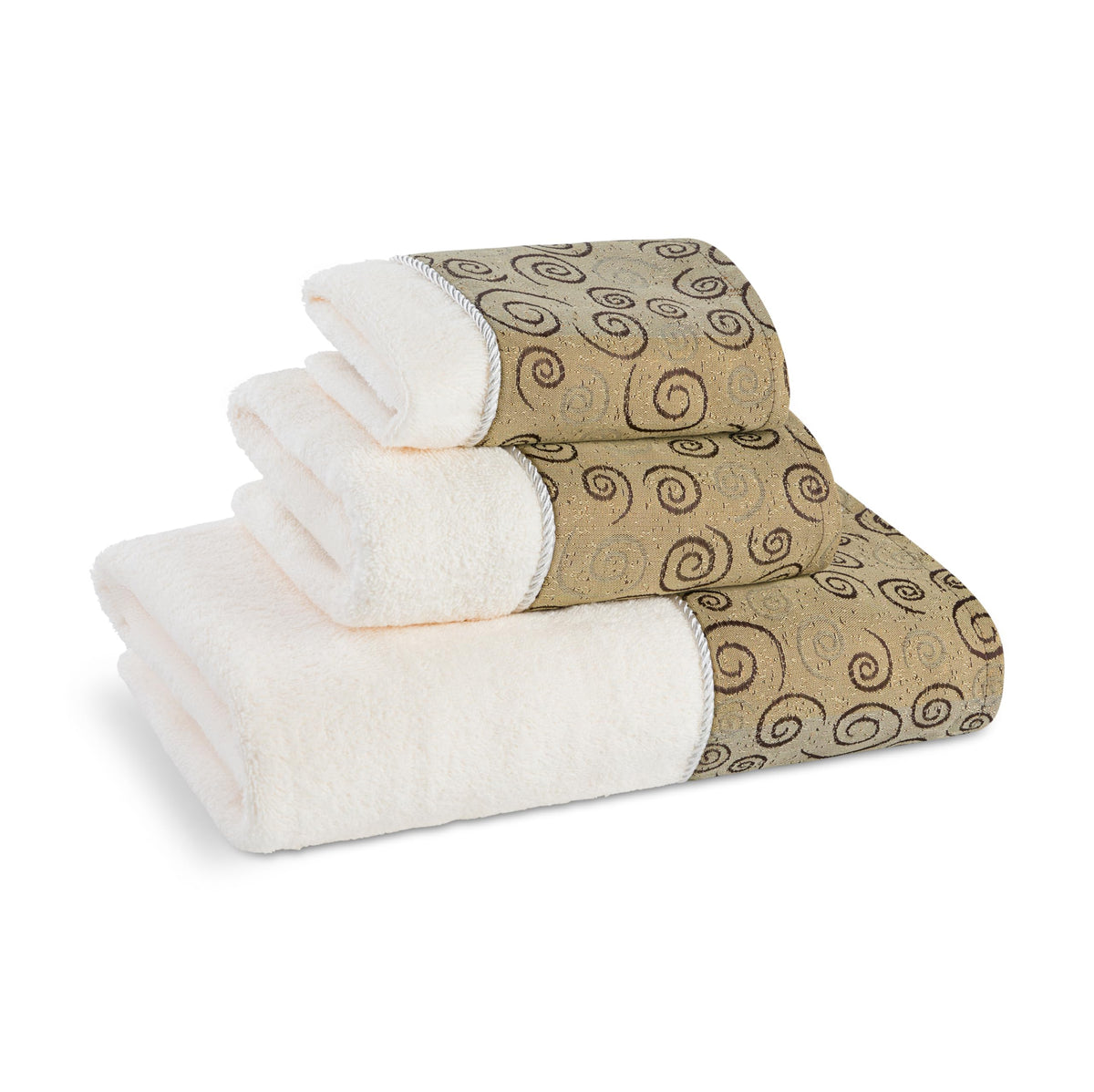 Zahari Home Elegant Rose Classic Luxury Bath Towel Set - 3 Piece Towel Set - Bath Towel, Hand Towel and Wash Towel for Contemporary Bathroom Decor