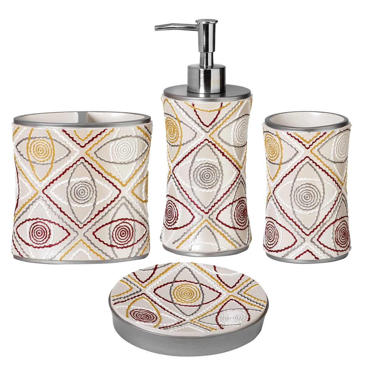 Zahari Home Elegant Rose Classic Luxury Bath Towel Set - 3 Piece Towel Set - Bath Towel, Hand Towel and Wash Towel for Contemporary Bathroom Decor