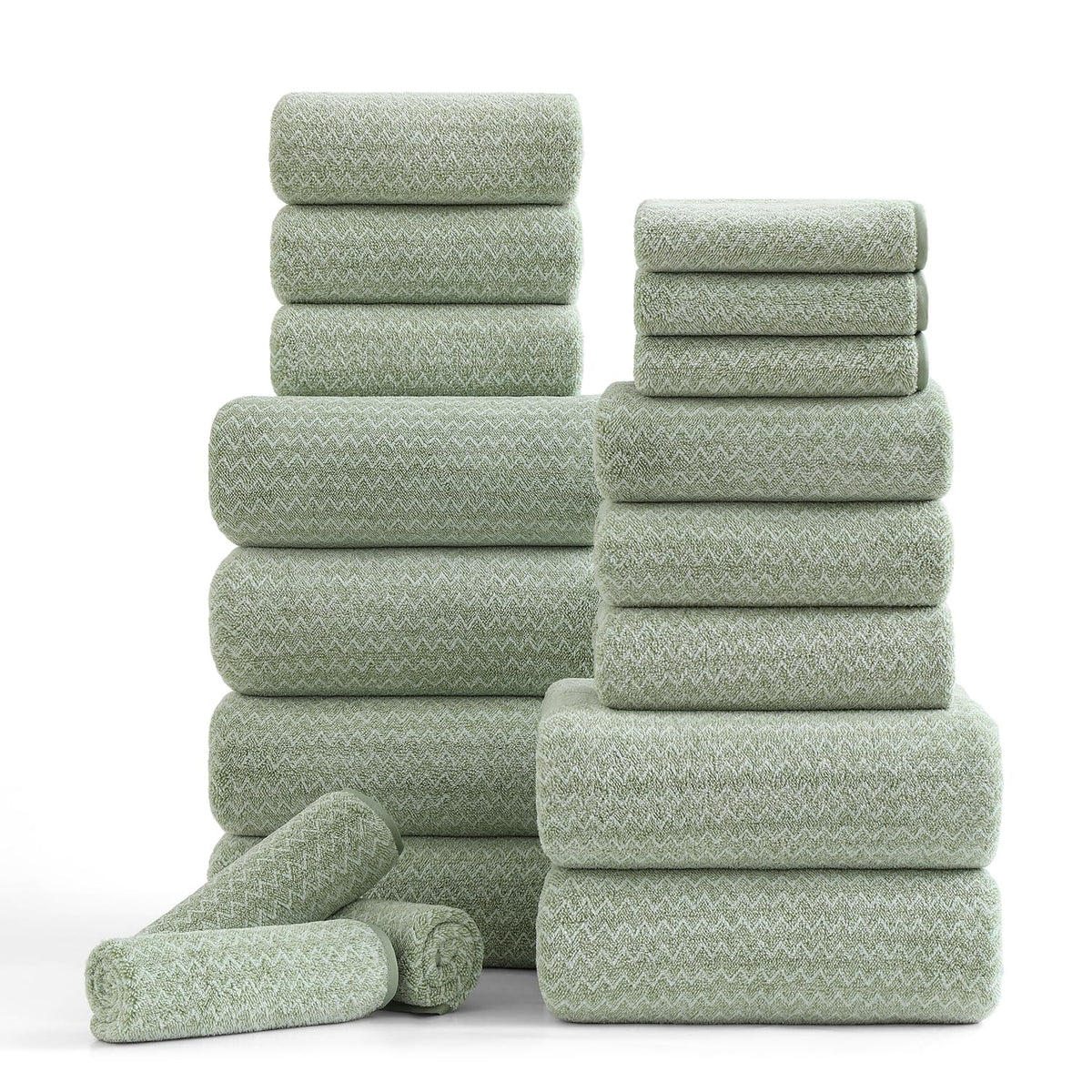 18 Piece Bath Towels Set,100% Microfiber Family Bathroom Towel with Hanging Loops-6 Bath Towels,6 Hand Towels,6 Washcloths,Quick Dry Highly Absorbent Shower Towel for Bathroom,Hotel,Spa-Dark Purple