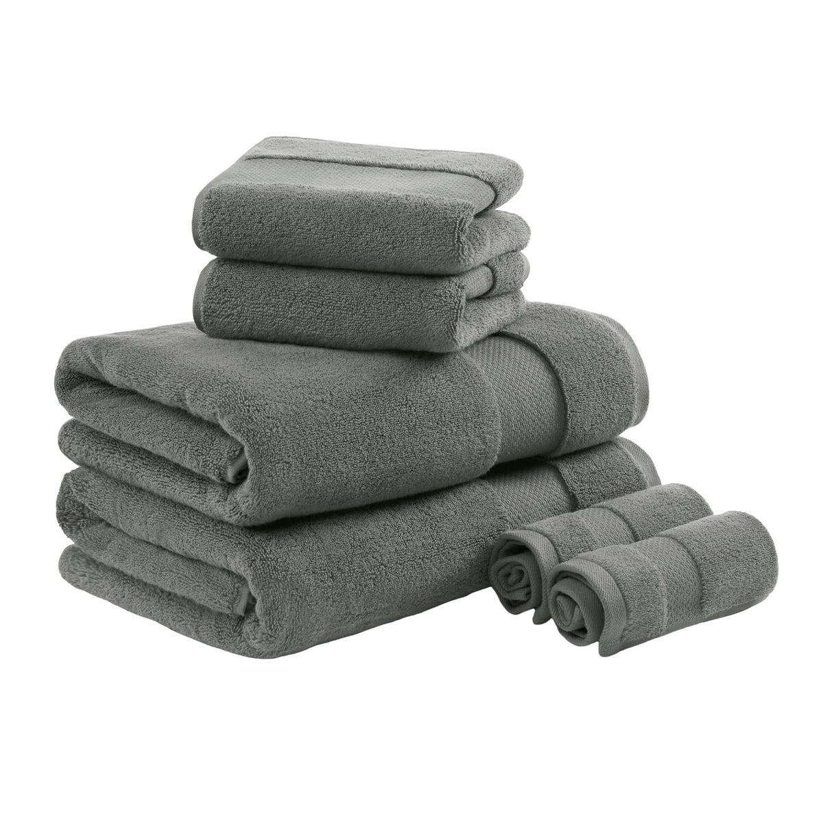 Madison Park 100% Turkish Cotton 600 GSM Bath Towel Set, 6 Piece, Blush