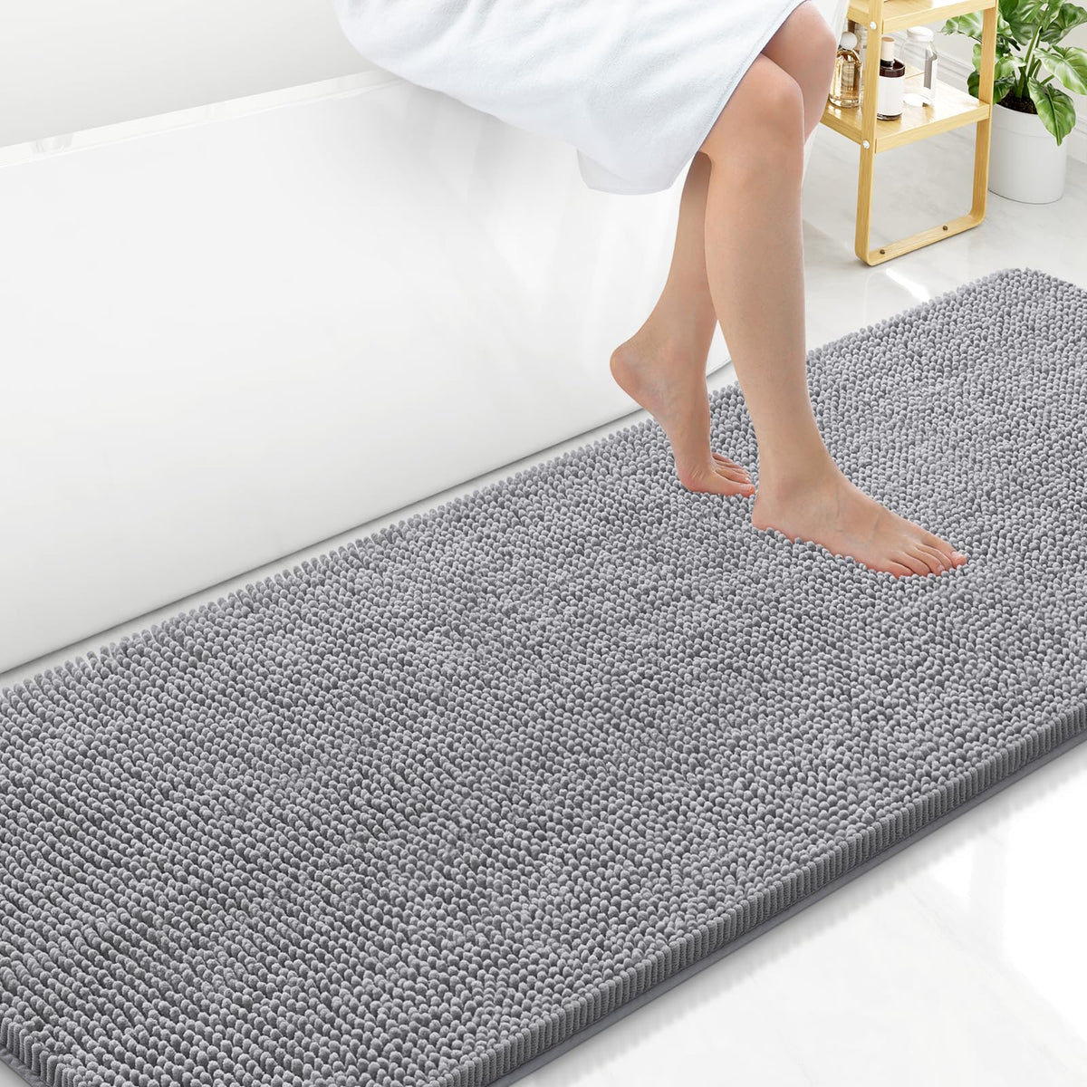 Arotive Bathroom Rugs 24x16, Soft Absorbent Shaggy Chenille Bath Rugs