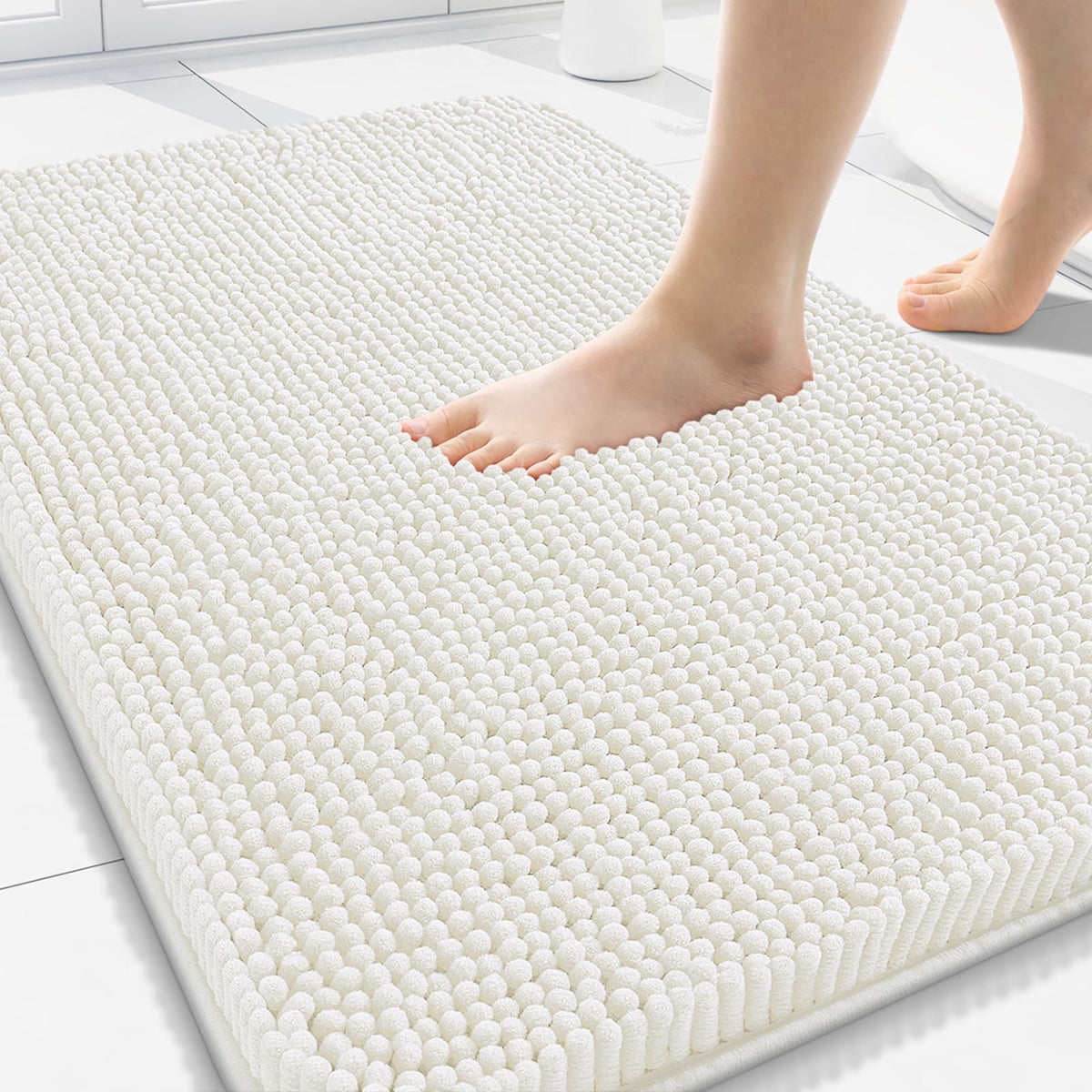 Arotive Bathroom Rugs 24x16, Soft Absorbent Shaggy Chenille Bath Rugs