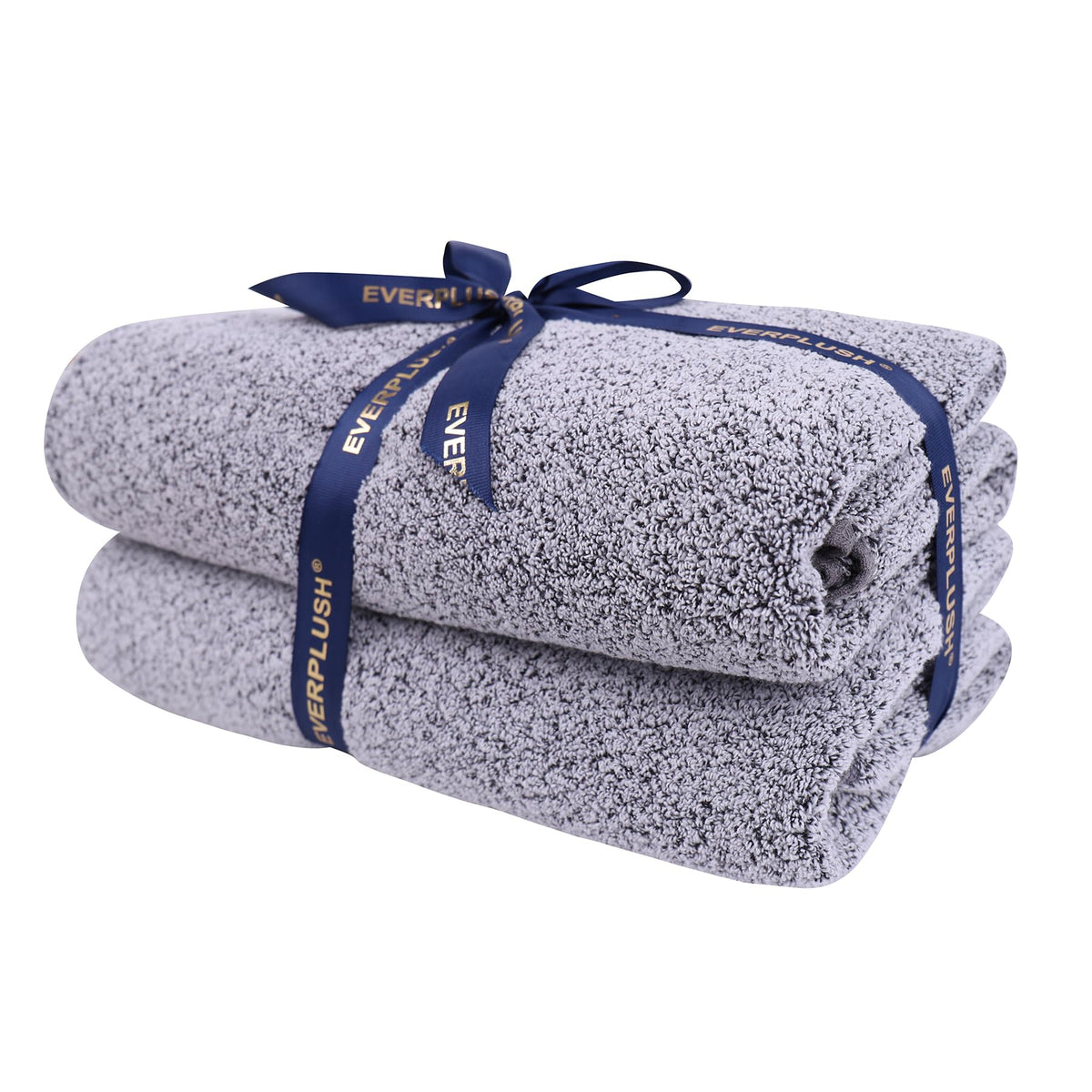 Everplush Diamond Collection 6-Piece Bath Sheet Towel Set, Soft Plush Jacquard Luxury Bath Towels,Highly Absorbent & Fast-Drying Luxury Towels Sets for Bathroom,Shower, or Spa (Grey, Bath Sheet 6PK)