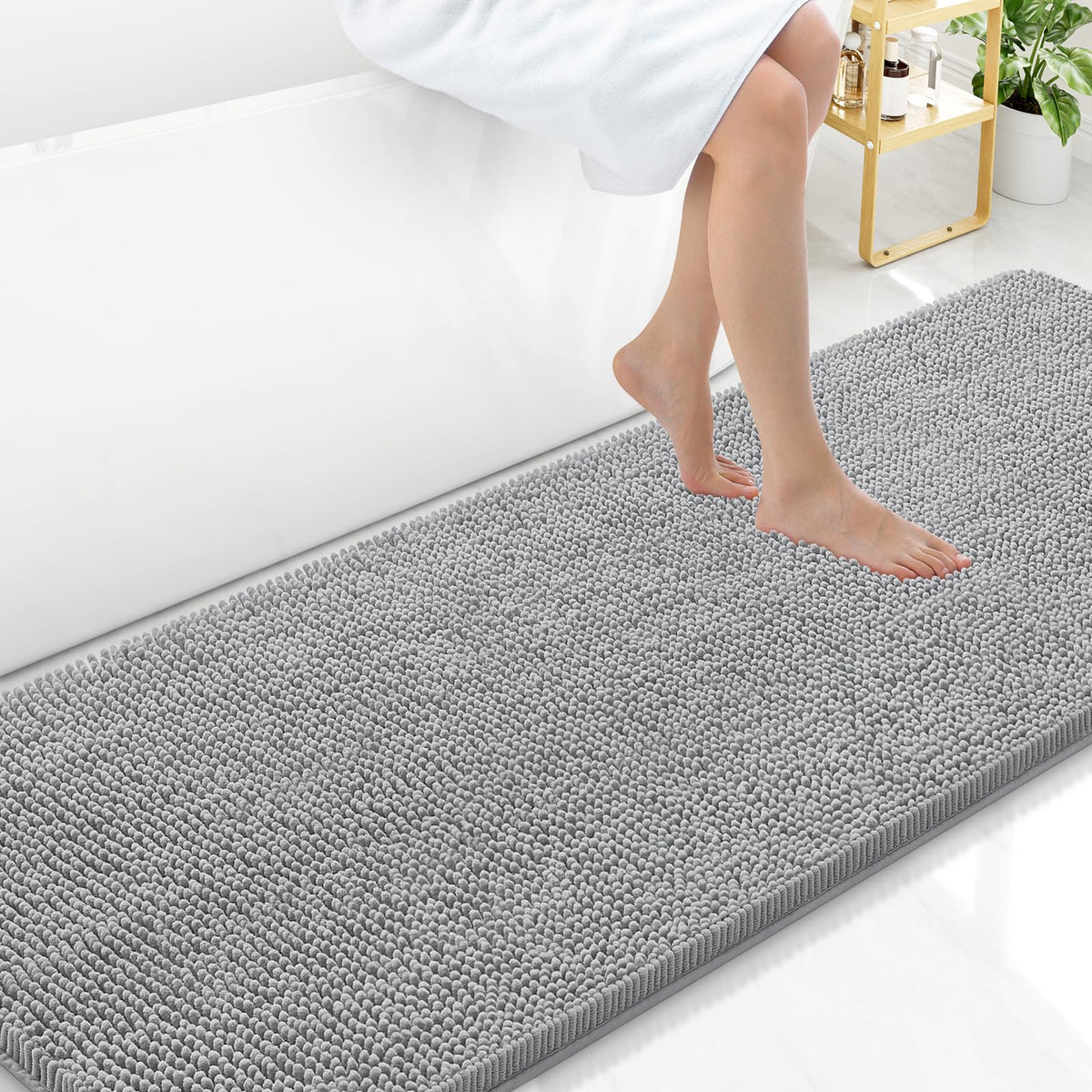 Arotive Bathroom Rugs 24x16, Soft Absorbent Shaggy Chenille Bath Rugs