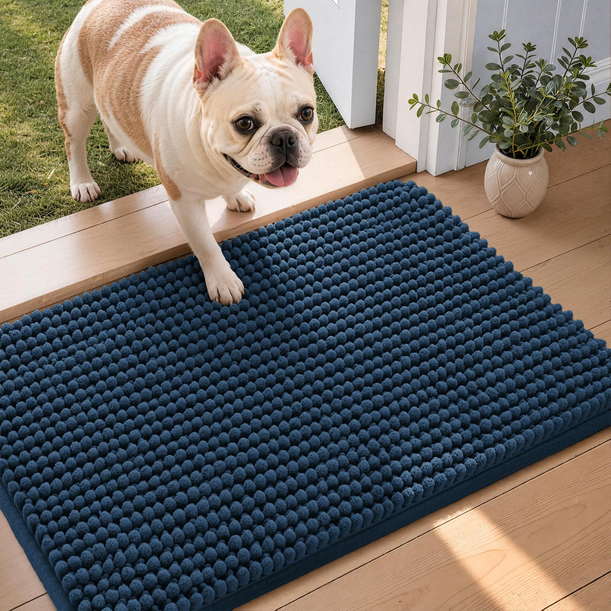 Ophanie Grey Bathroom Rugs 30x20, Soft Chenille Bath Mat, Non Slip Absorbent Quick Dry Light Gray Mats, Machine Washable Thick Small Area Rug Sets,Grip Bathmat for Shower,Toilet,Sink and Indoor Floor