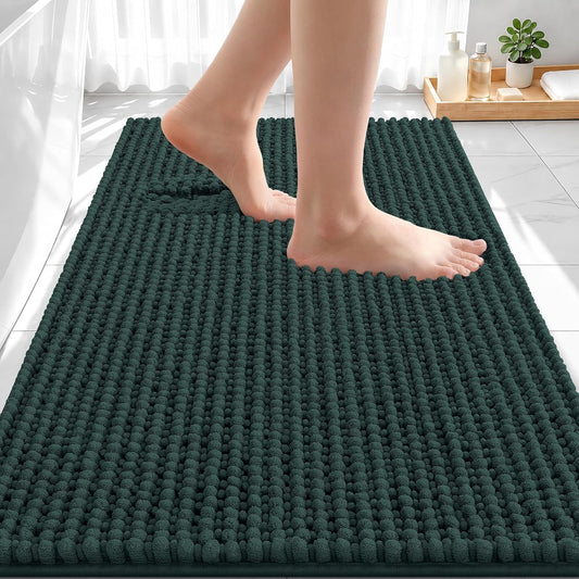 Smiry Thick Bathroom Rugs 30x20, Extra Soft Absorbent Chenille Bath Mat