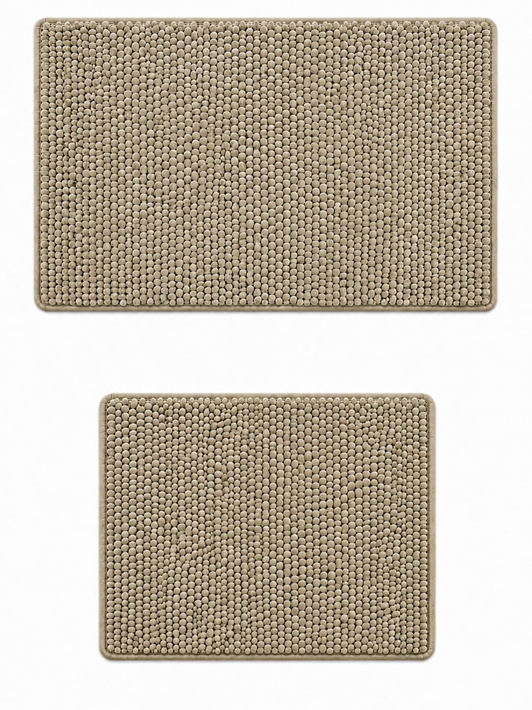 Ophanie Grey Bathroom Rugs 30x20, Soft Chenille Bath Mat, Non Slip Absorbent Quick Dry Light Gray Mats, Machine Washable Thick Small Area Rug Sets,Grip Bathmat for Shower,Toilet,Sink and Indoor Floor