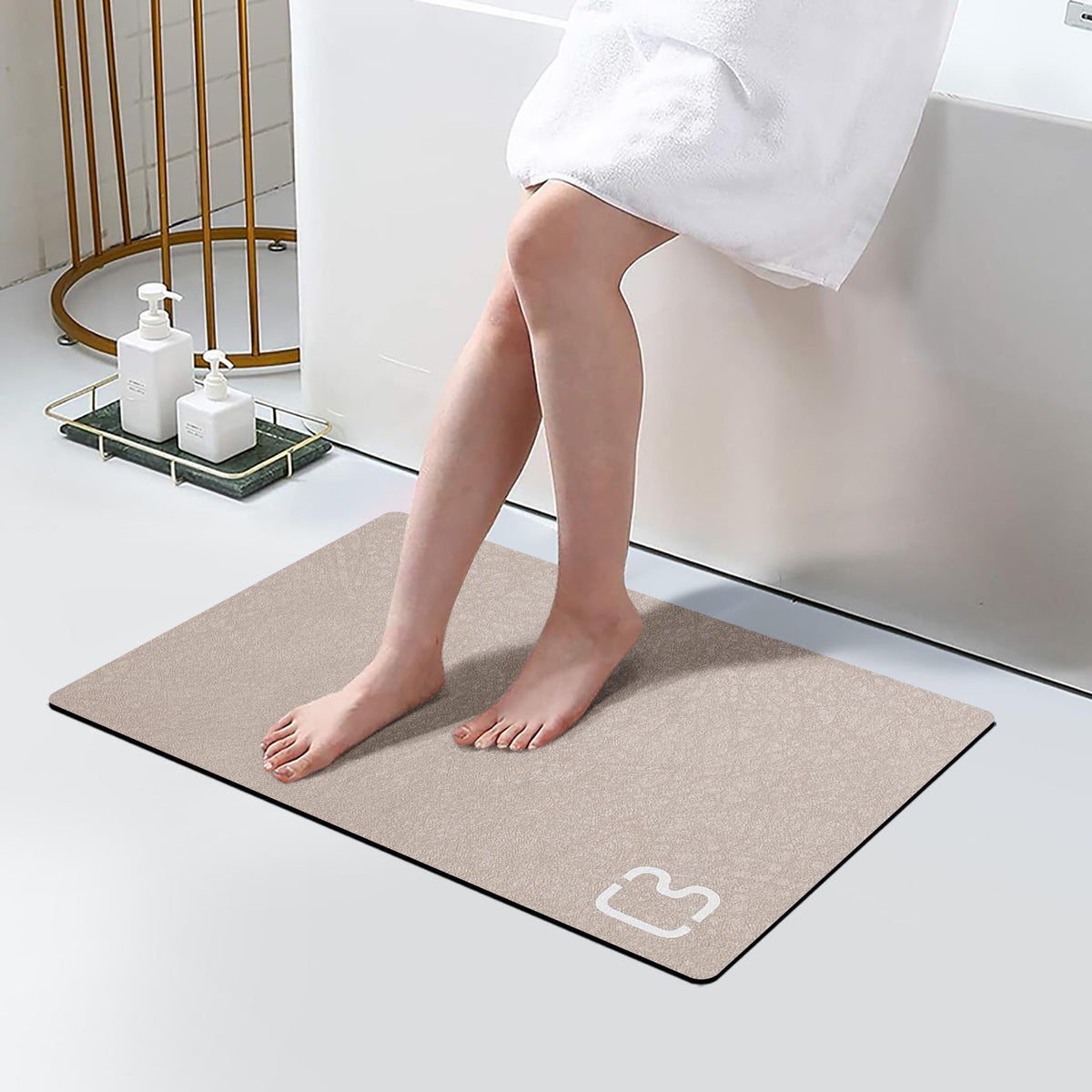 Dark Grey Long Bathroom Rugs Large Stone Bath Mats for Bathroom,15.7"x47.2"