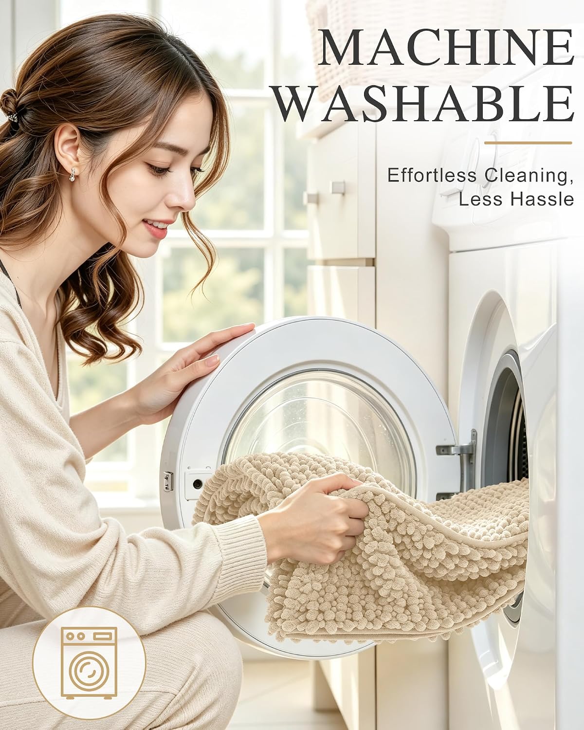 Smiry Thick Bathroom Rugs 30x20, Extra Soft Absorbent Chenille Bath Mat