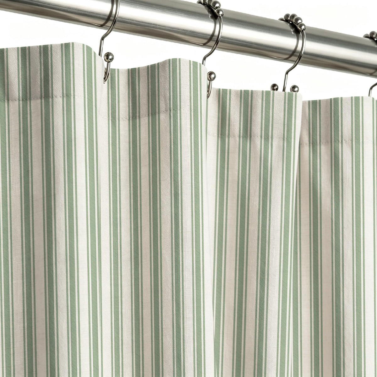 WOUVMA Brown Striped Shower Curtain Neutral