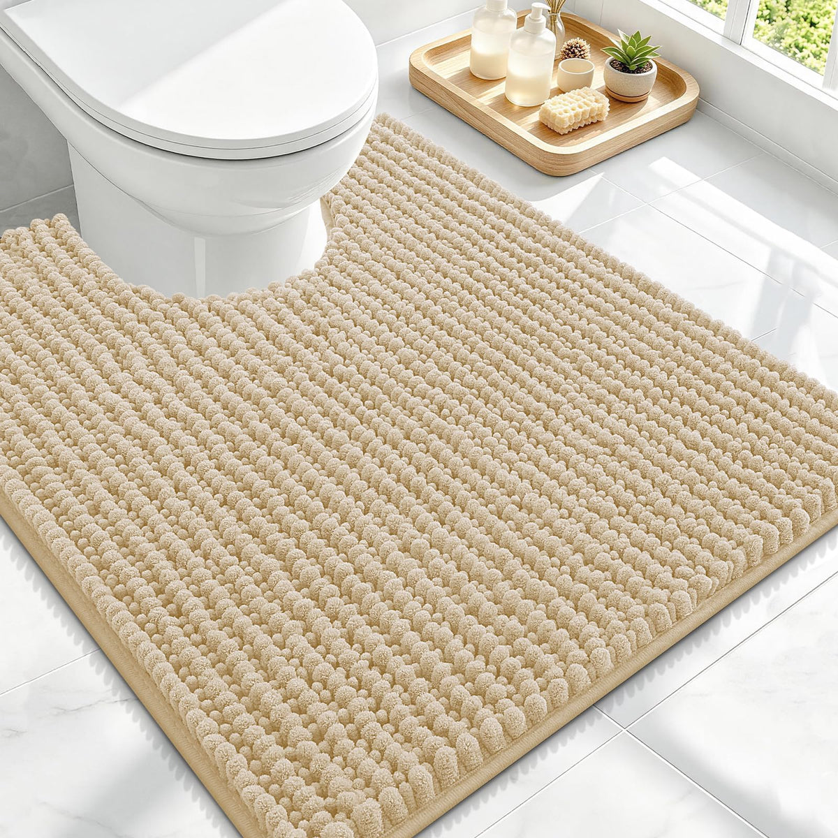 Smiry Thick Bathroom Rugs 30x20, Extra Soft Absorbent Chenille Bath Mat