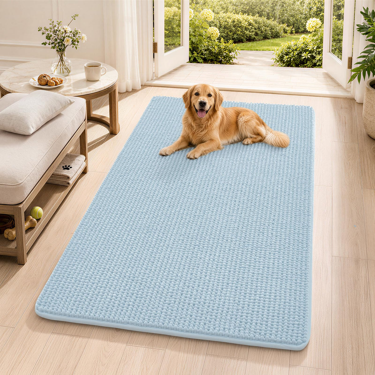 Ophanie Grey Bathroom Rugs 30x20, Soft Chenille Bath Mat, Non Slip Absorbent Quick Dry Light Gray Mats, Machine Washable Thick Small Area Rug Sets,Grip Bathmat for Shower,Toilet,Sink and Indoor Floor