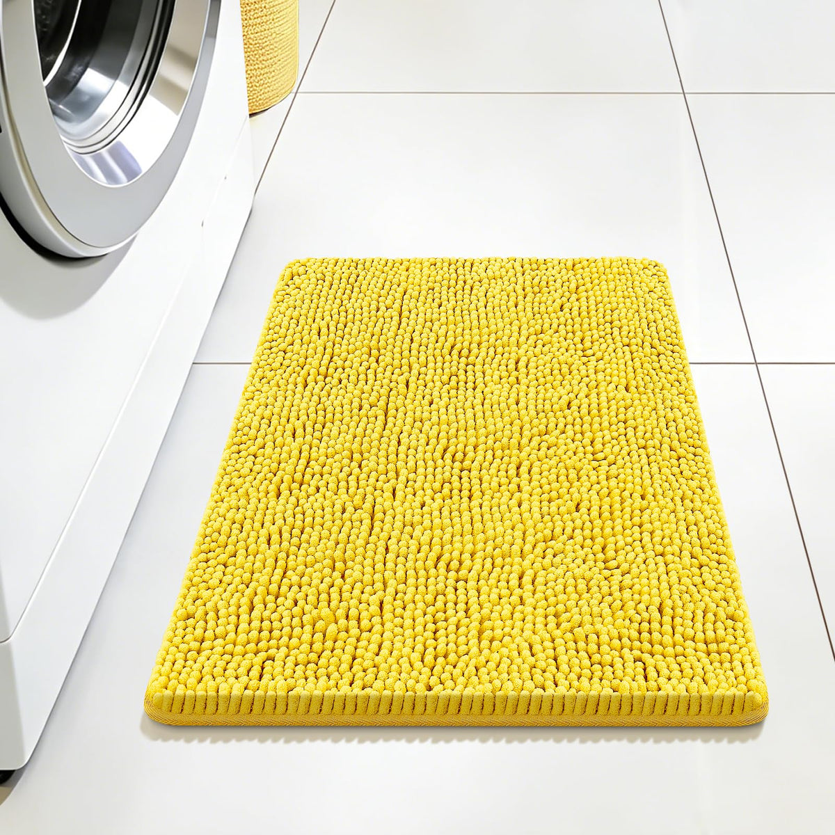 Bcoimo Small Bath Rug Mat,24x17 Extra Soft Chenille Lavender Bathroom Mats
