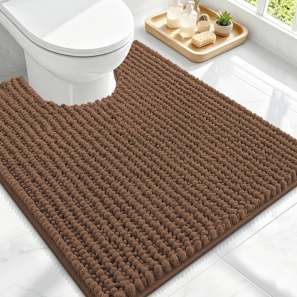 Smiry Thick Bathroom Rugs 30x20, Extra Soft Absorbent Chenille Bath Mat