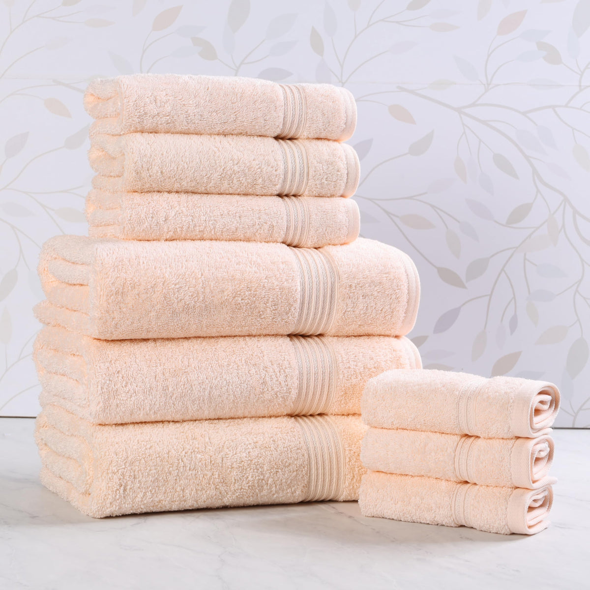 Superior Egyptian Cotton 6-Piece Towel Set, Bathroom Essentials, Towels For Bathroom, Apartment, Airbnb, Guest Bath, Face, Hand, Bath Towels, Washcloths, Absorbent, Fast Drying, Sage