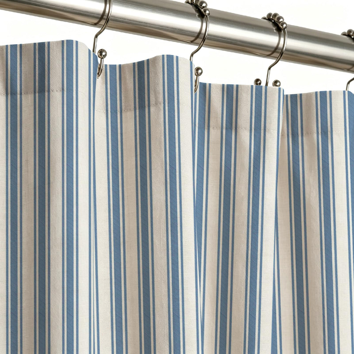 WOUVMA Brown Striped Shower Curtain Neutral