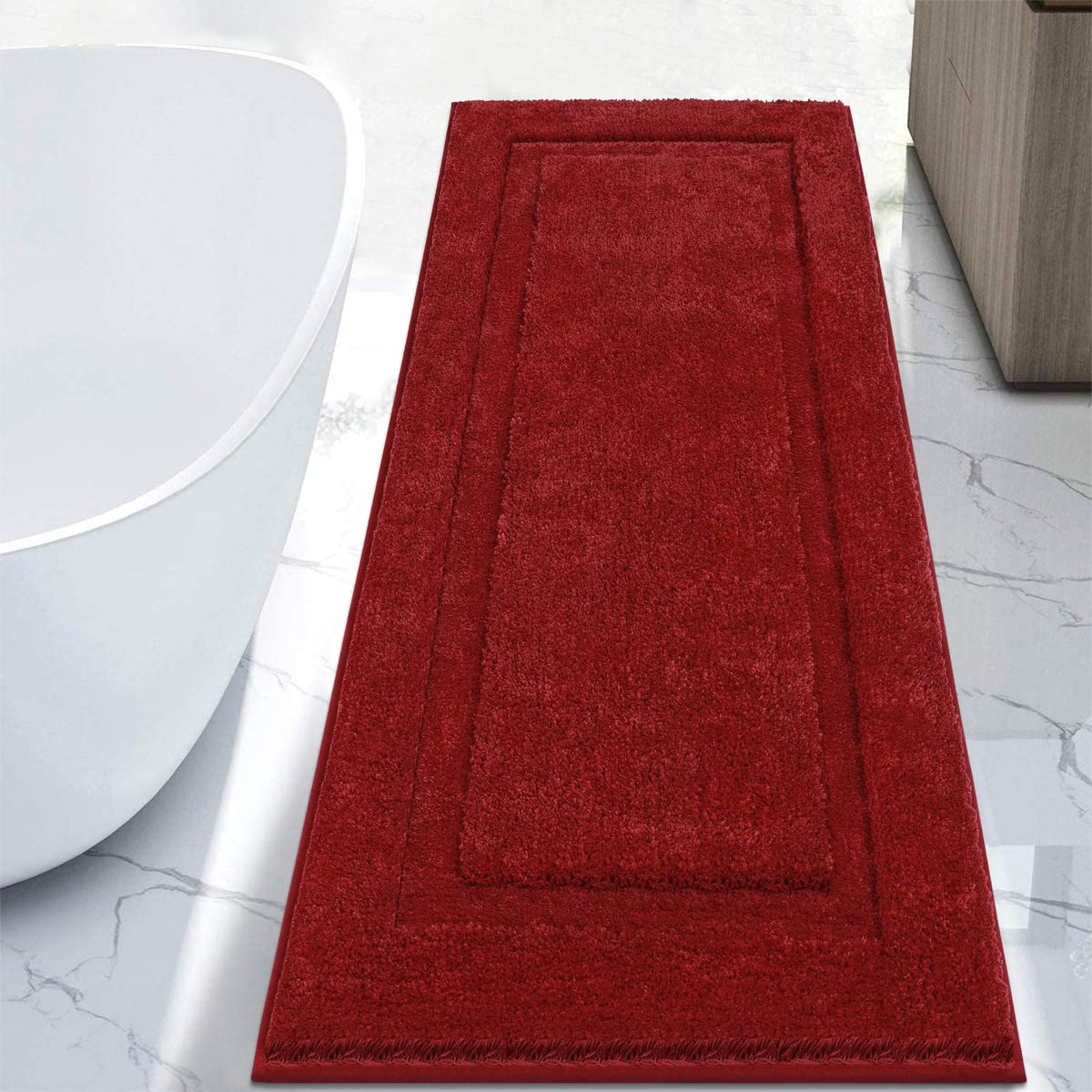 SHACOS Extra Soft Large Long Bathroom Runner Rug 60x24, White