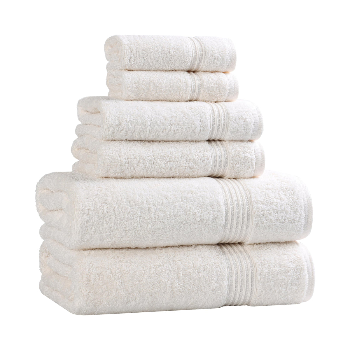 Superior Egyptian Cotton 6-Piece Towel Set, Bathroom Essentials, Towels For Bathroom, Apartment, Airbnb, Guest Bath, Face, Hand, Bath Towels, Washcloths, Absorbent, Fast Drying, Sage
