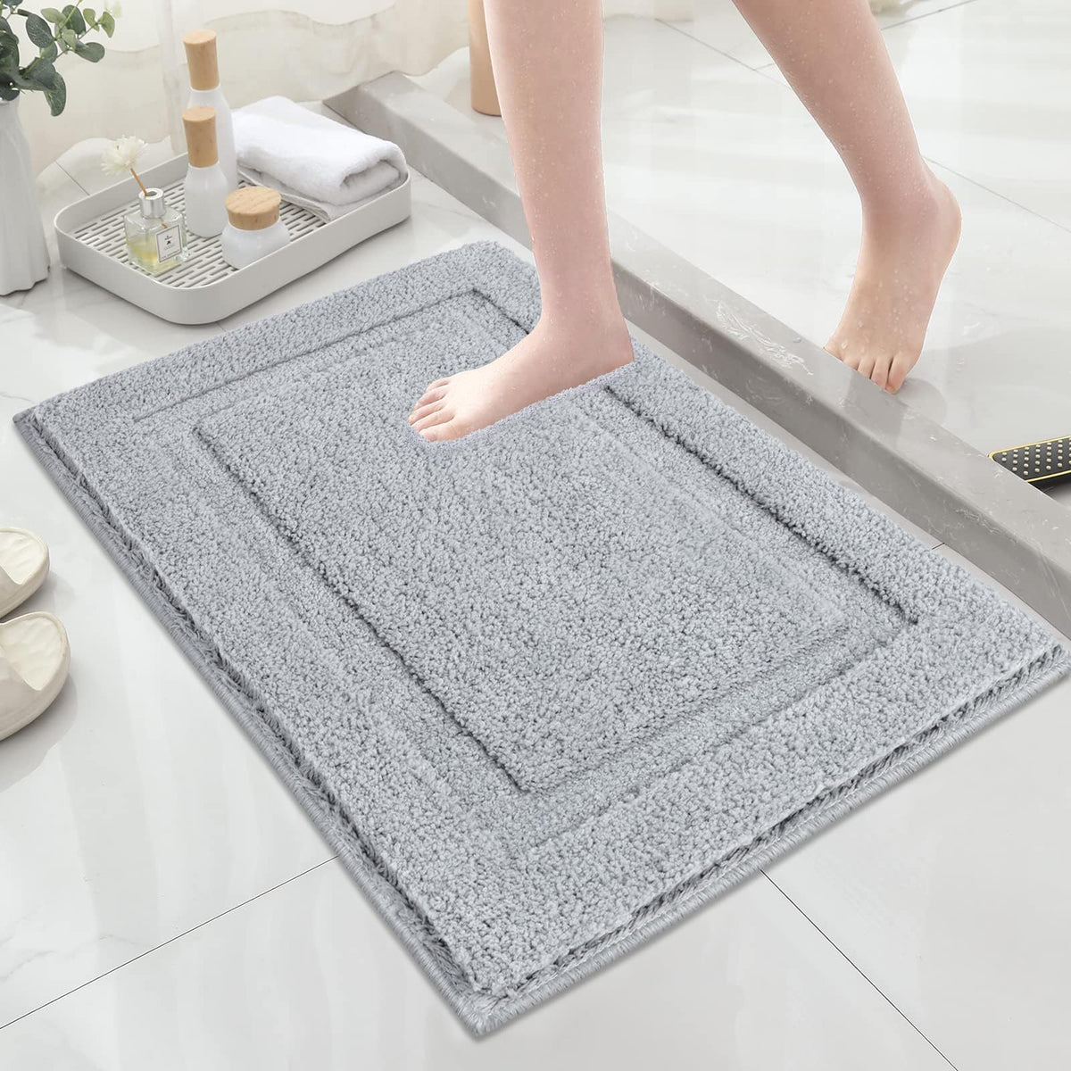 SHACOS Extra Soft Large Long Bathroom Runner Rug 60x24, White