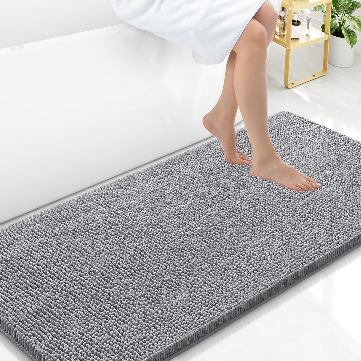 Arotive Bathroom Rugs 24x16, Soft Absorbent Shaggy Chenille Bath Rugs
