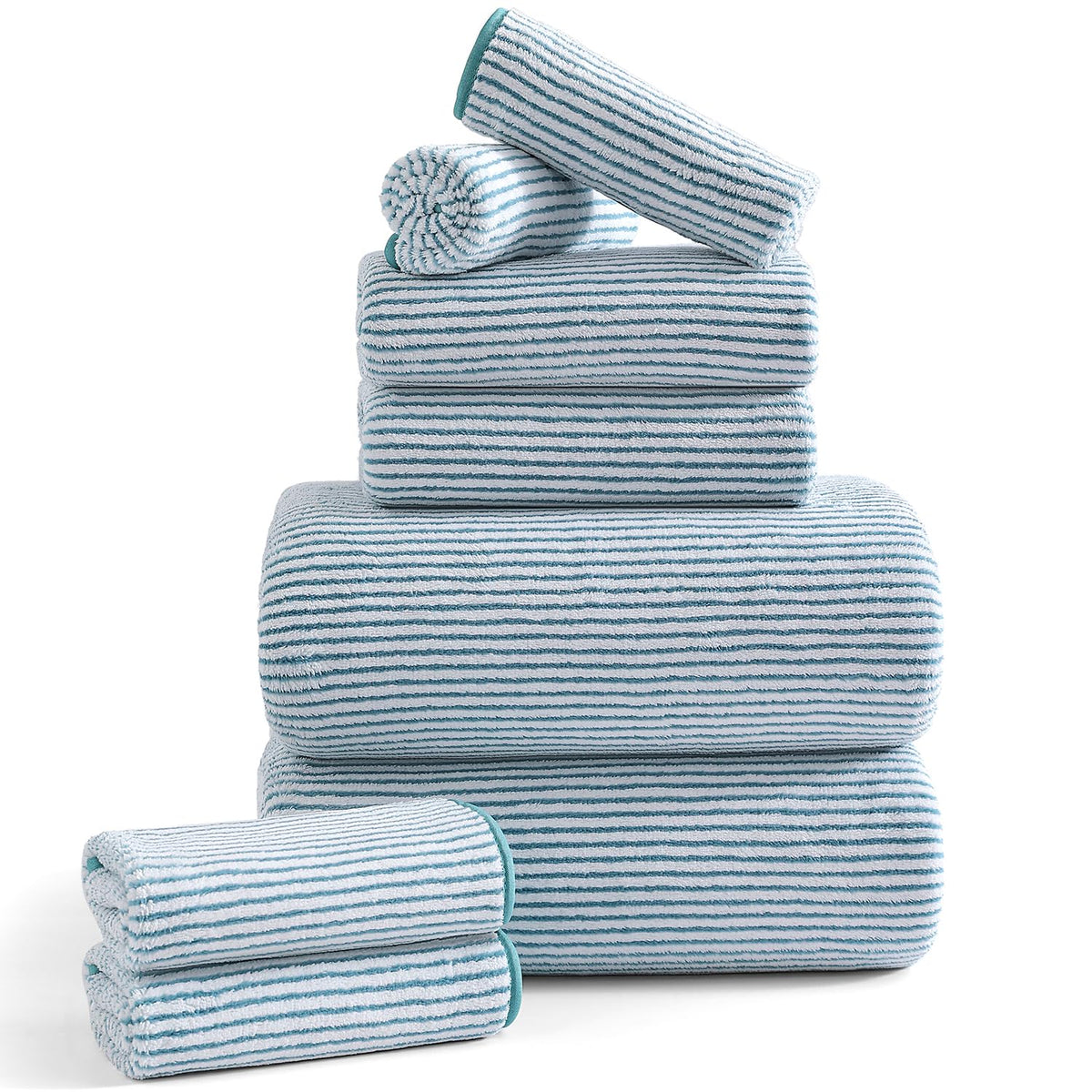 8-Piece Premium Towel Set for Bathroom|2 Oversized Large Bath Sheet,2 Hand Towels,4 Washcloths|Soft Cozy Highly Absorbent Fast Dry Microfiber Shower Towel Set for Hotel Bathroom Essentials,Dark Brown