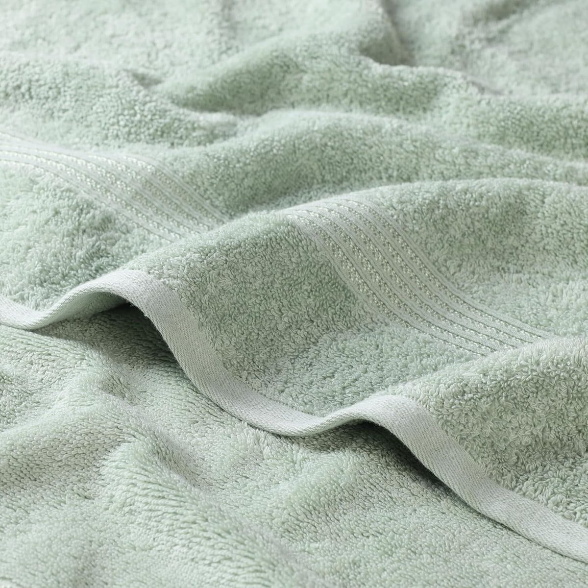 Superior Egyptian Cotton 6-Piece Towel Set, Bathroom Essentials, Towels For Bathroom, Apartment, Airbnb, Guest Bath, Face, Hand, Bath Towels, Washcloths, Absorbent, Fast Drying, Sage