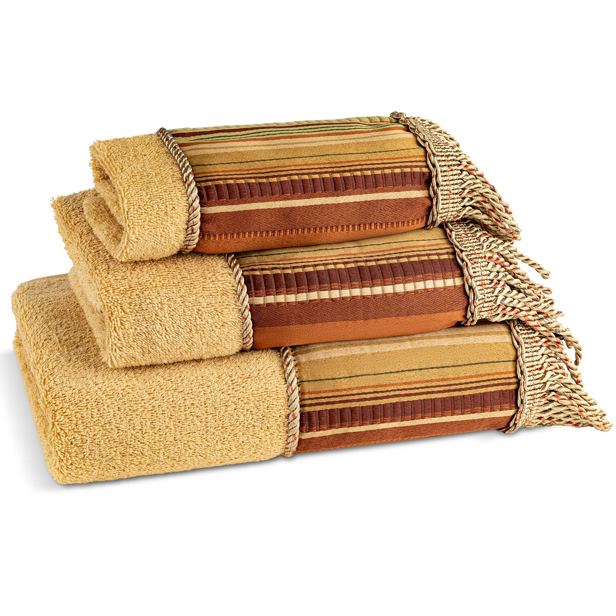 Zahari Home Elegant Rose Classic Luxury Bath Towel Set - 3 Piece Towel Set - Bath Towel, Hand Towel and Wash Towel for Contemporary Bathroom Decor