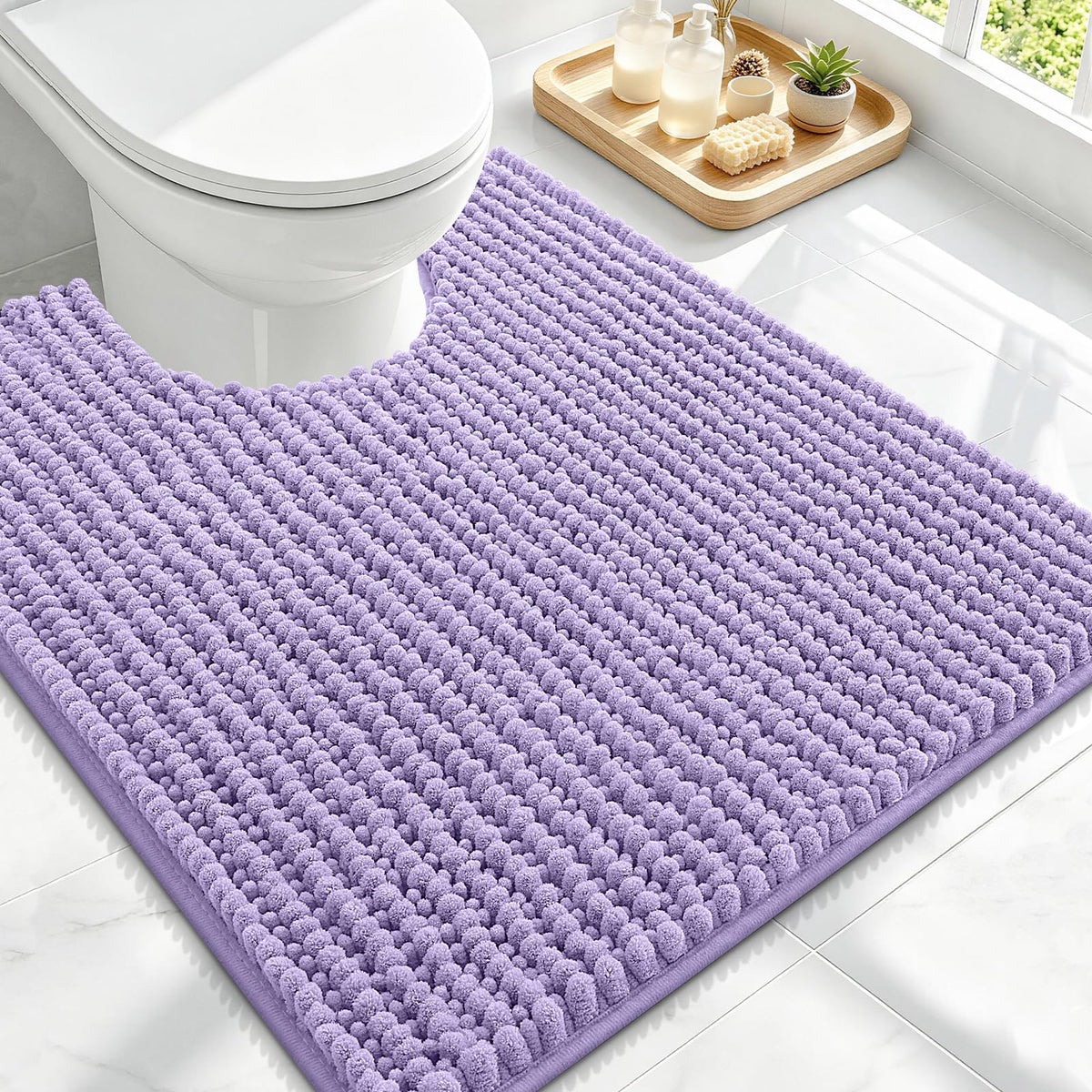 Smiry Thick Bathroom Rugs 30x20, Extra Soft Absorbent Chenille Bath Mat
