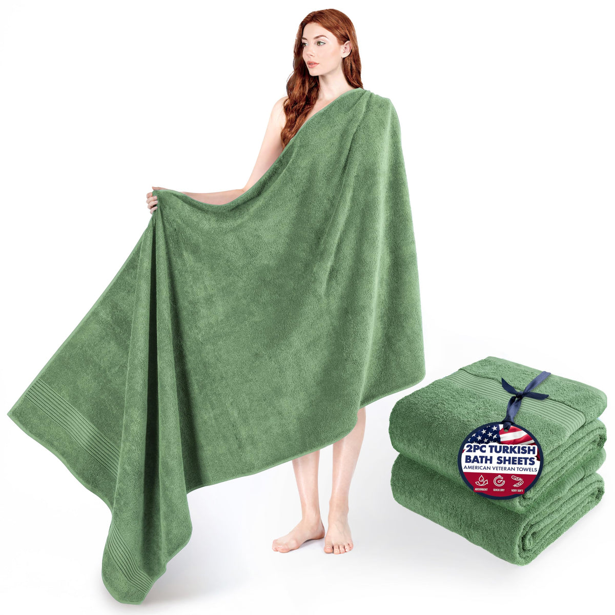 American Veteran Towel, Hand Towels for Bathroom Set of 4, 100% Cotton Turkish Hand Towel Sets, Soft Hand Face Towels, Navy Blue Hand Towels