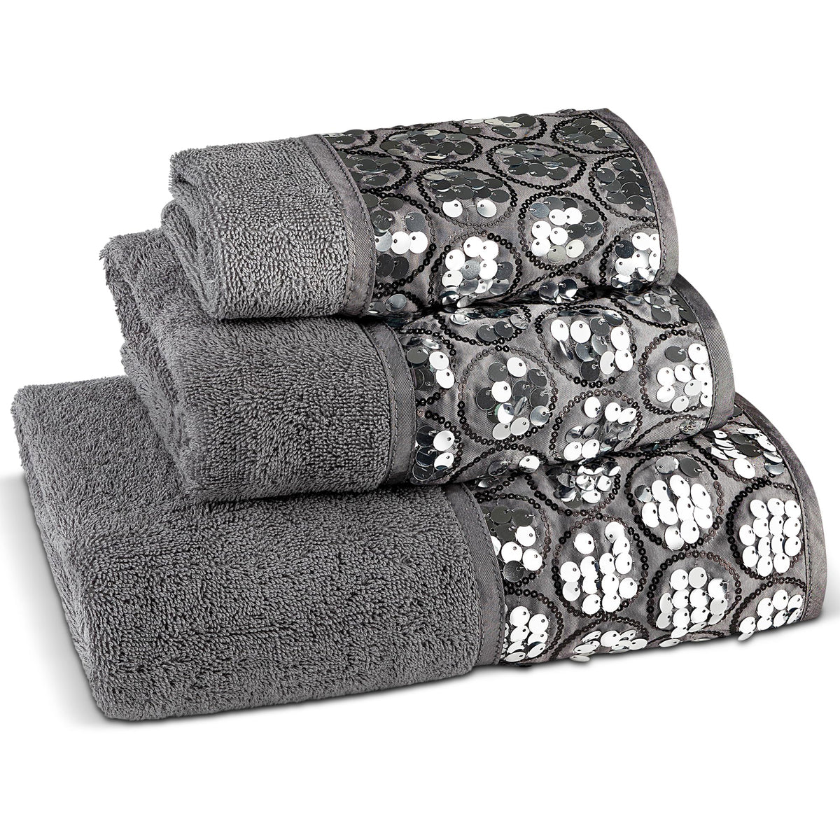 Zahari Home Elegant Rose Classic Luxury Bath Towel Set - 3 Piece Towel Set - Bath Towel, Hand Towel and Wash Towel for Contemporary Bathroom Decor