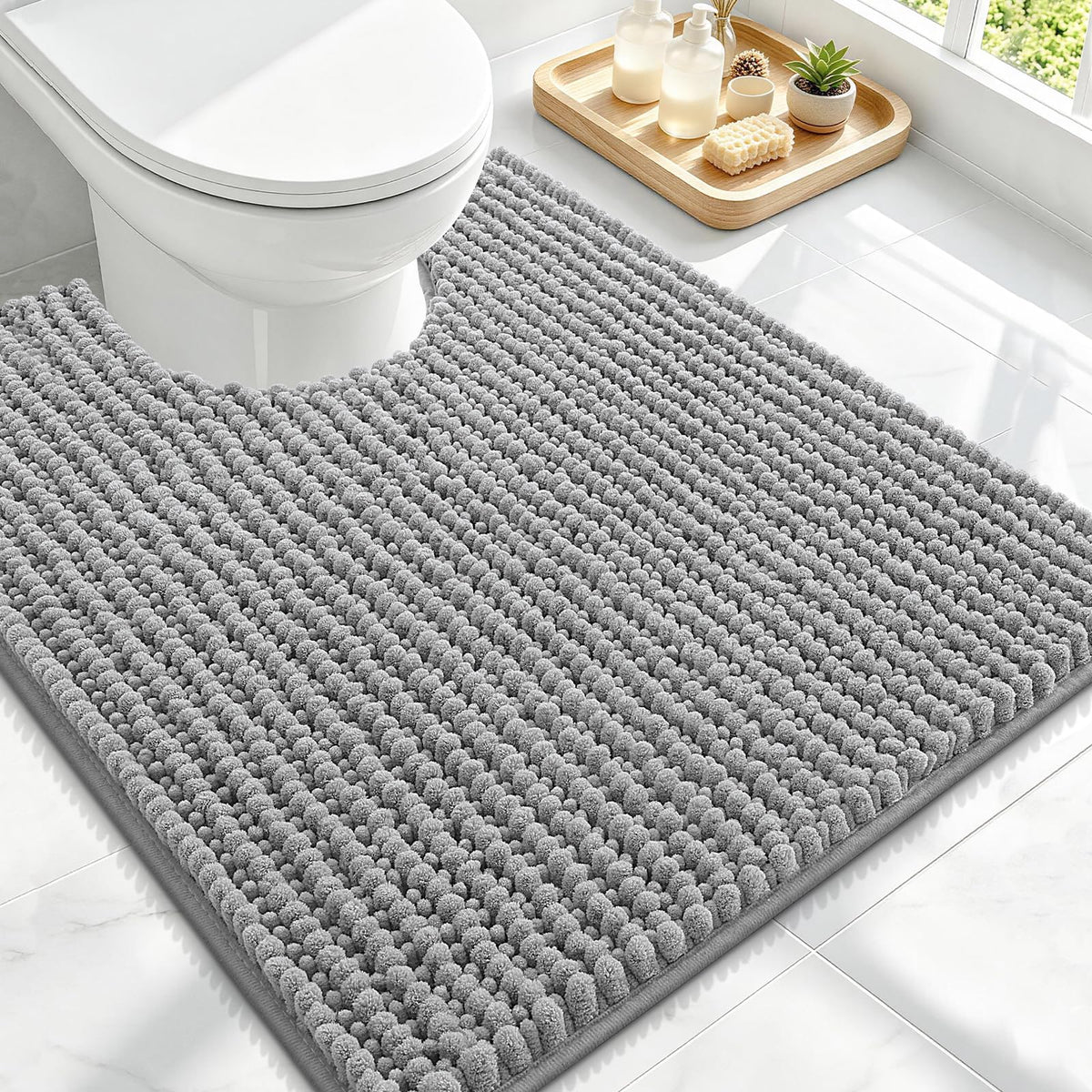 Smiry Thick Bathroom Rugs 30x20, Extra Soft Absorbent Chenille Bath Mat