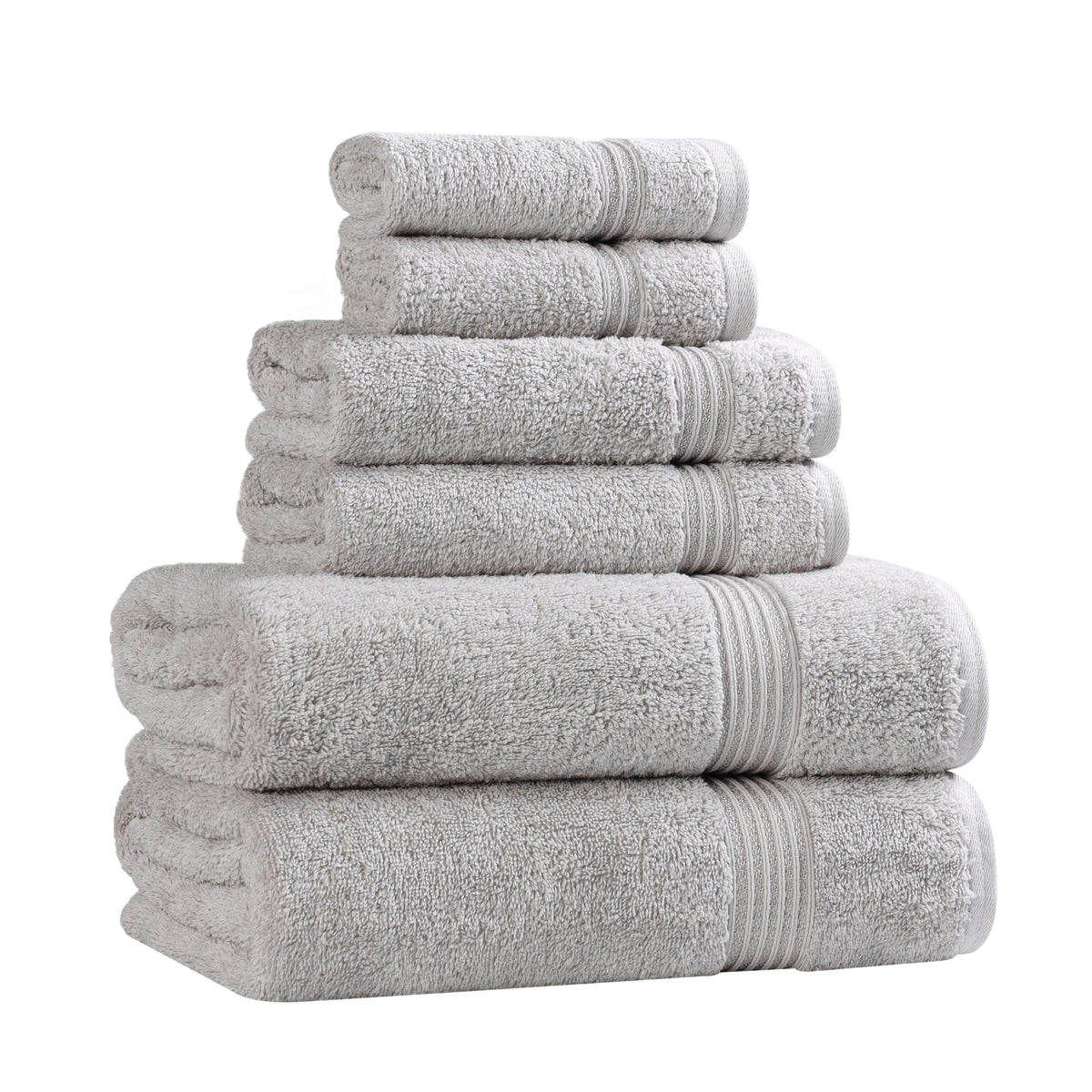 Superior Egyptian Cotton 6-Piece Towel Set, Bathroom Essentials, Towels For Bathroom, Apartment, Airbnb, Guest Bath, Face, Hand, Bath Towels, Washcloths, Absorbent, Fast Drying, Sage