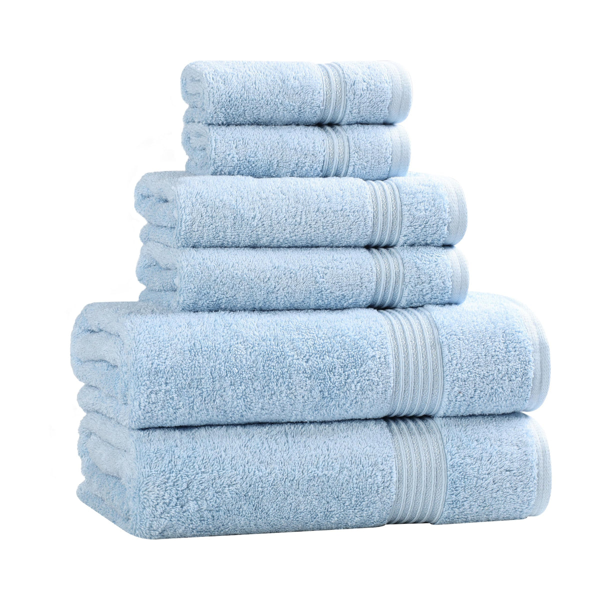 Superior Egyptian Cotton 6-Piece Towel Set, Bathroom Essentials, Towels For Bathroom, Apartment, Airbnb, Guest Bath, Face, Hand, Bath Towels, Washcloths, Absorbent, Fast Drying, Sage