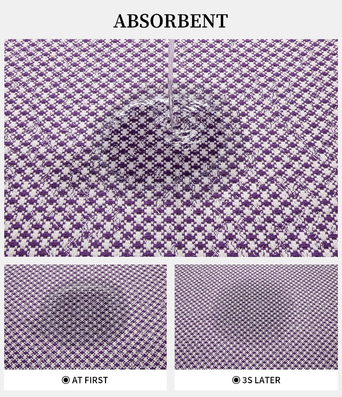 YIHOUSE Purple Bathroom Rugs Sets 2 Pieces,Thin Bath Mat Quick Dry