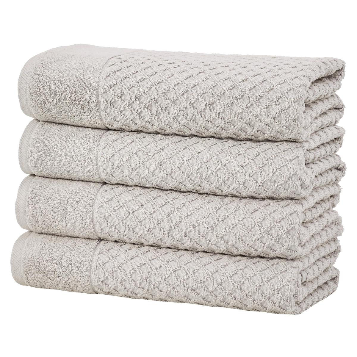 Great Bay Home Bath Towels - 100% Cotton 6 Piece Towel Set - Diamond Waffle Weave - Absorbent, Durable, Quick-Dry Towels for Bathroom (Marigold)