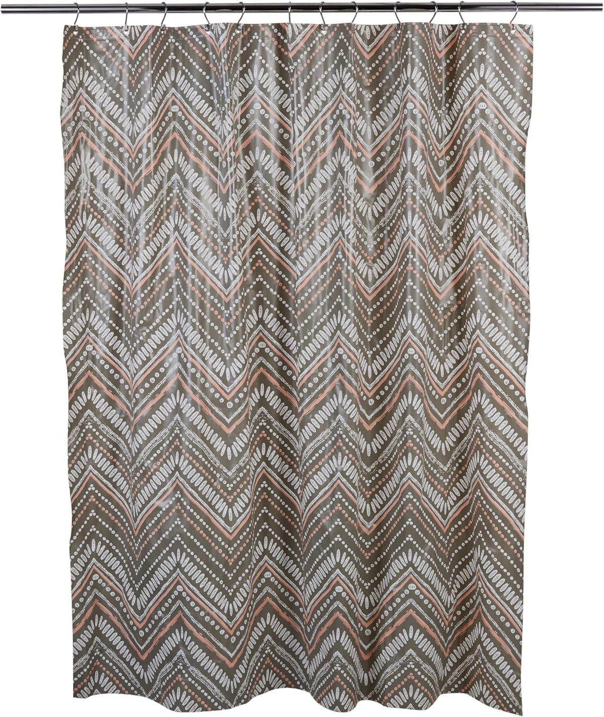 Bath Bliss Design PEVA Shower Curtain | Dimensions: 70"x 72" | 12 Metal Grommets | Bathroom Accessories | Reinforced Mesh Trim | Ombre | Raindrop Blue