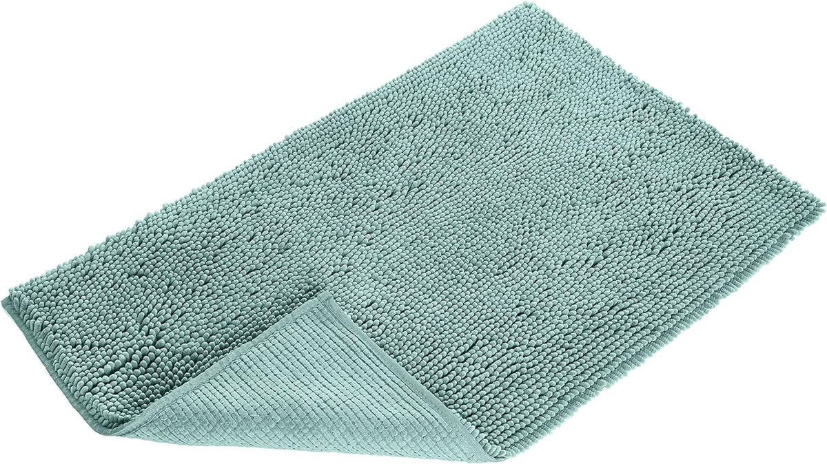 Amazon Basics Bathroom Rugs, Extra Soft Absorbent Shag Bath Rugs, Non-Slip Backing, Quick Drying, Machine Washable, Plush Comfort for Bathroom Floor, Tub and Shower, 21" x 34", Seafoam Green