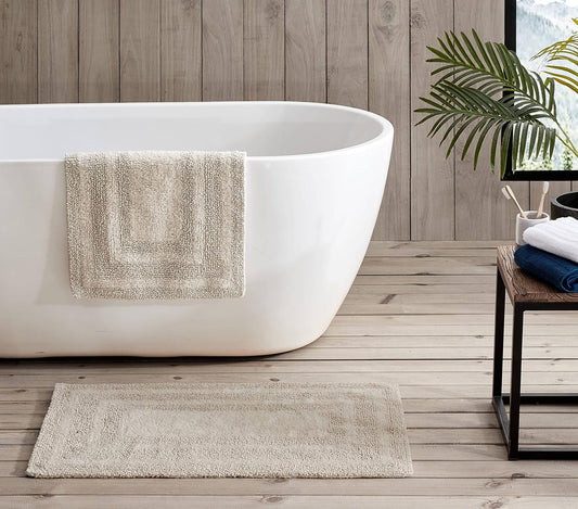 Eddie Bauer - 100% Cotton Bath Rugs, Absorbent Plush Bathroom Mats, 2 Pack